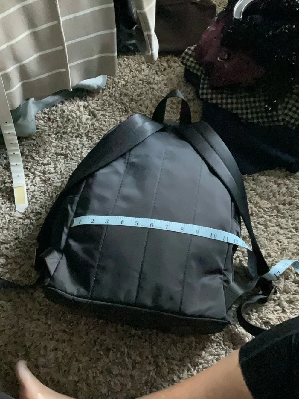 Black Michael Kors Kent Backpack. Silver hardware